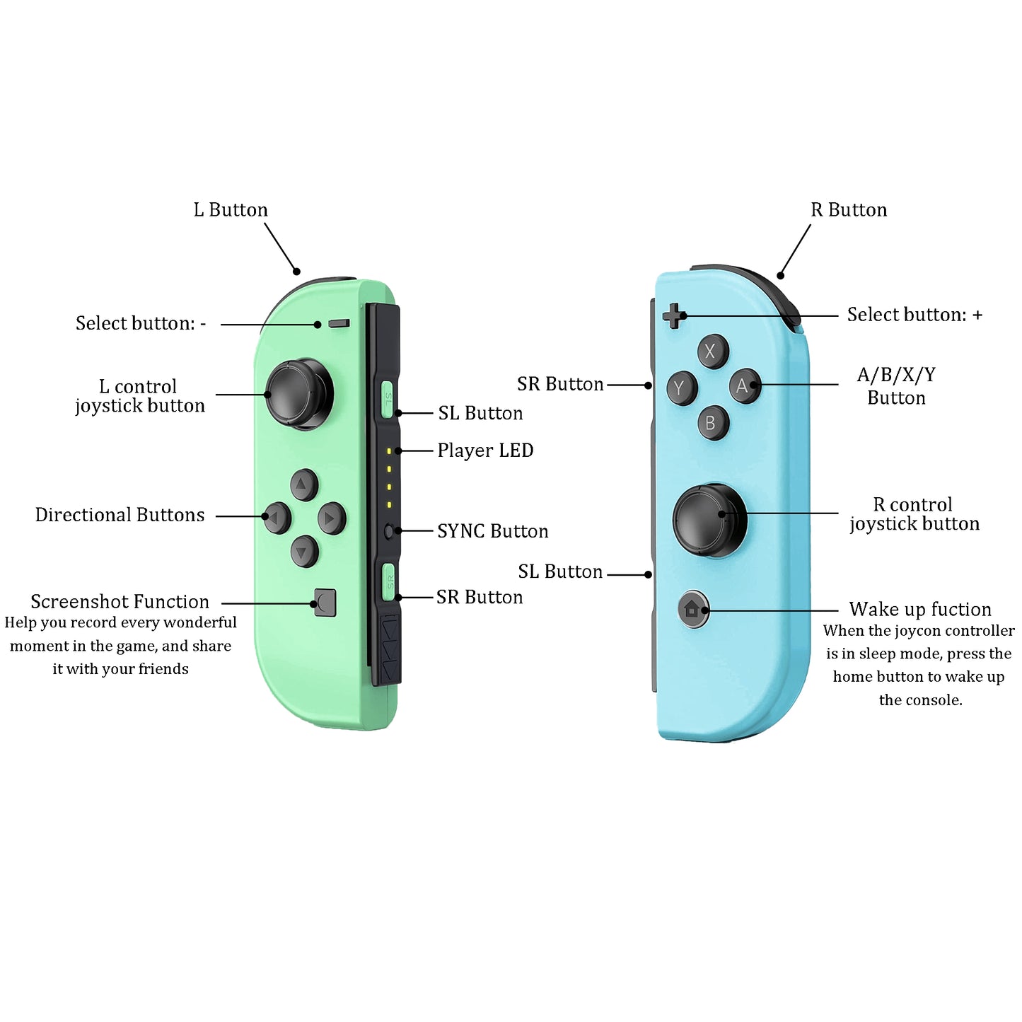 JOYHPAMTA® Switch Joycon Controller Animal Crossing