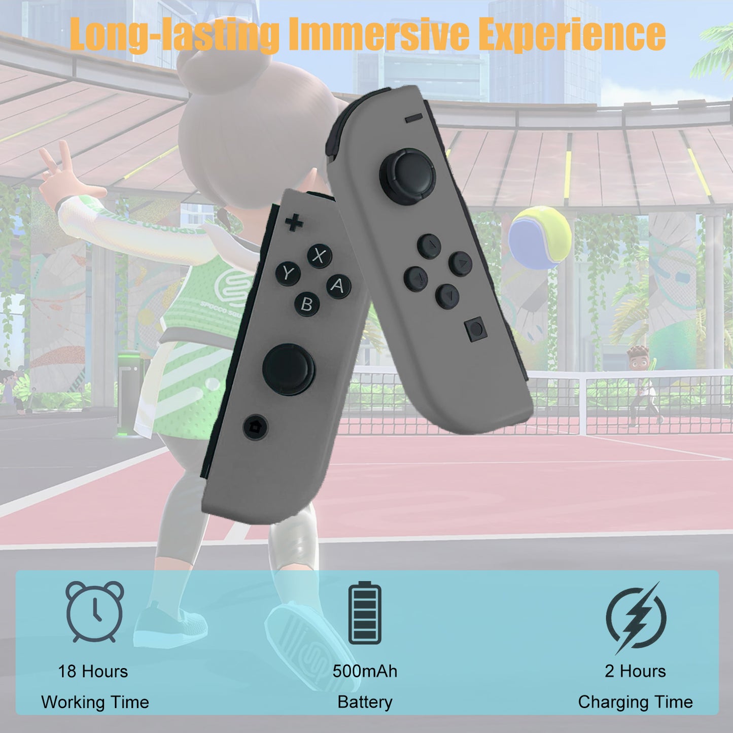 JOYHPAMTA® Switch Joycon Controller Grey