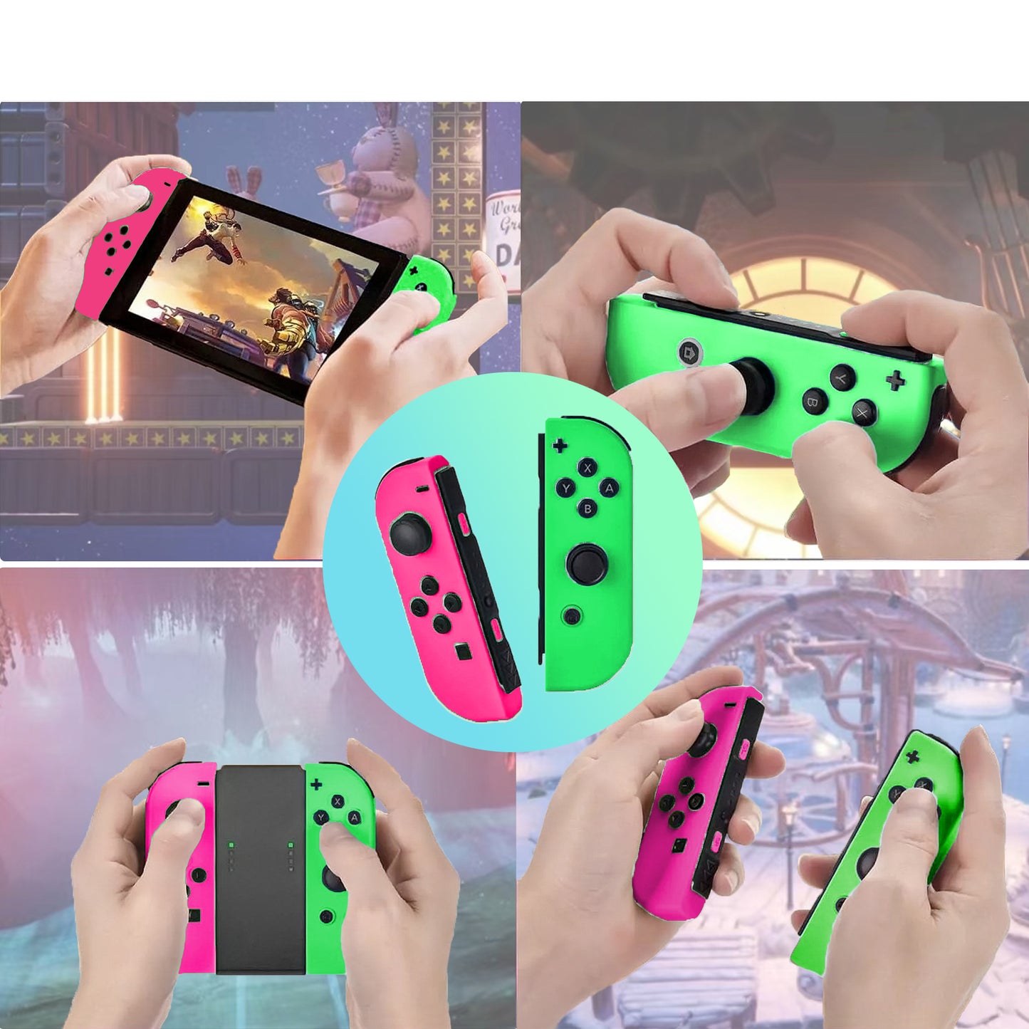 JOYHPAMTA® Switch Joycon Controller Red&Green