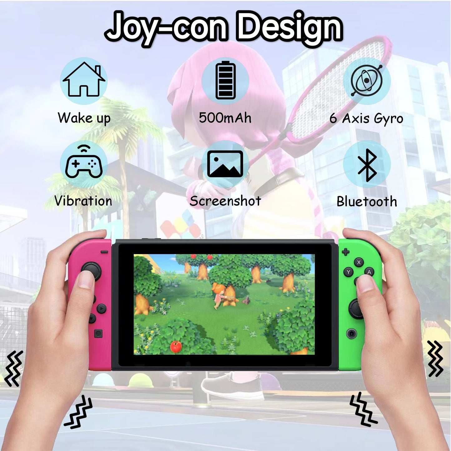 JOYHPAMTA® Switch Joycon Controller Red&Green