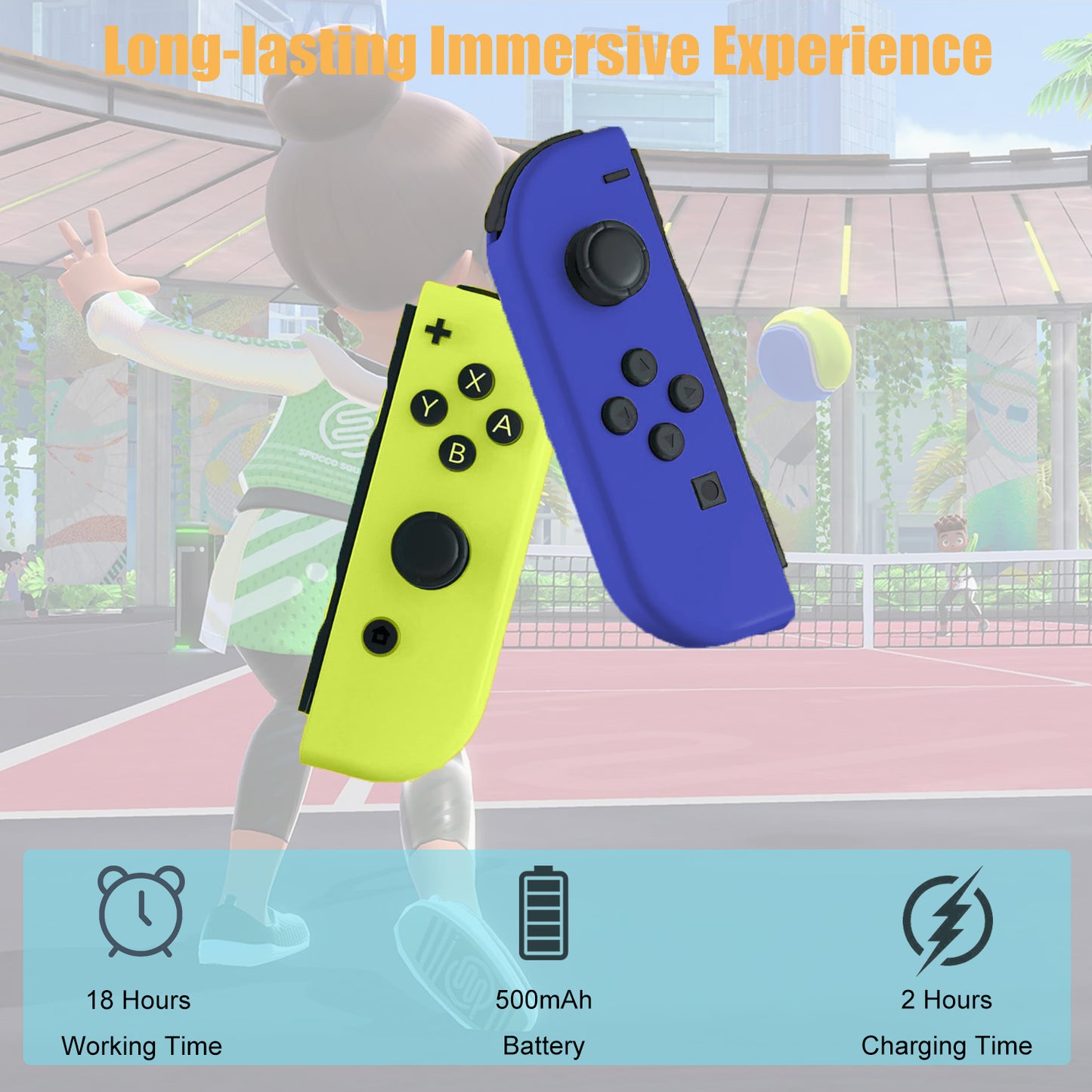 JOYHPAMTA® Switch Joycon Controller Blue&Yellow