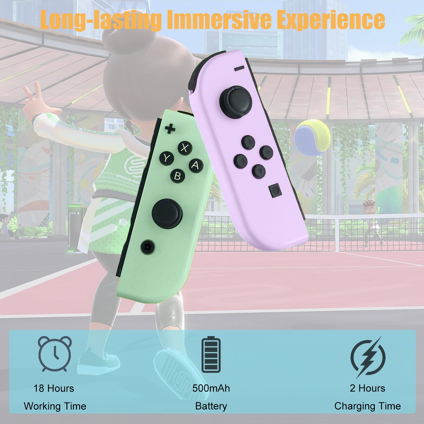 JOYHPAMTA® Switch Joycon Controller Purple&Green