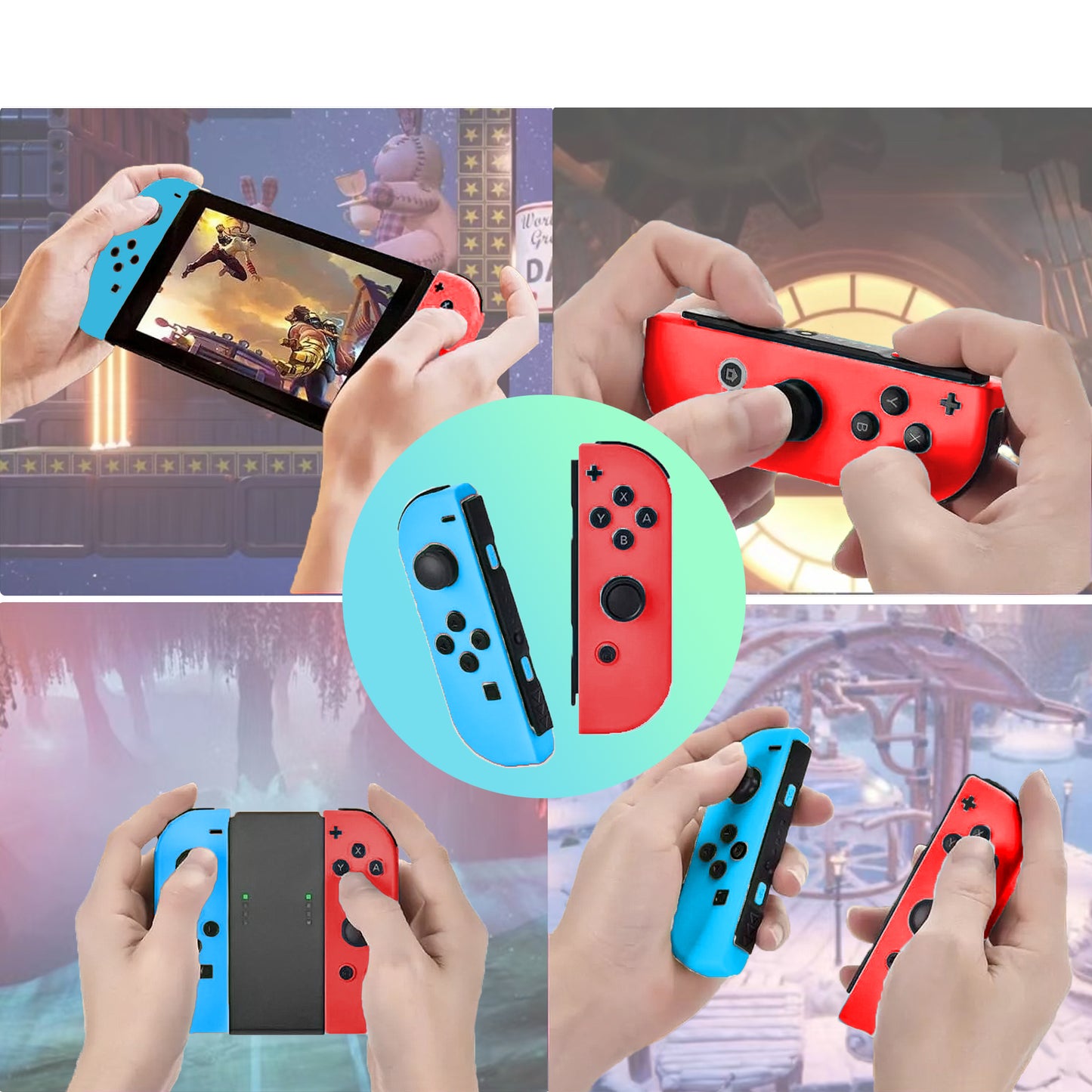 JOYHPAMTA® Switch Joycon Controller Blue&Red